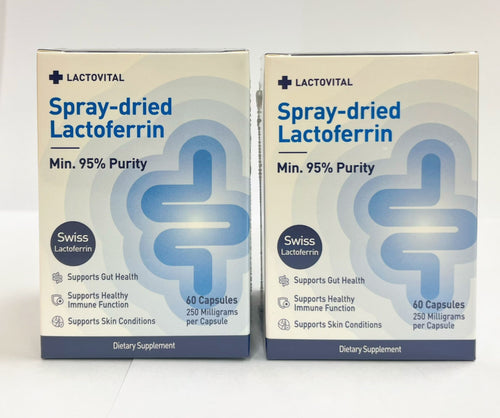 Lactovital 乳鐵蛋白膠囊 (2樽, 四個月份量套裝) Spray-dried Lactoferrin