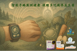 智能手錶監測健康  提醒多吃蔬果益生菌