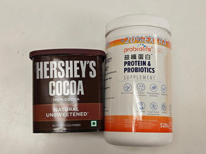 [+$18 換購] 益纖蛋白(家用增量裝) Hershey's 荷蘭式無糖 100% 可可粉 8oz 一盒