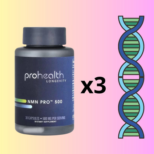 ProHealth LONGEVITY - 3瓶 NMN Pro 500 (NMN 15000) + 端粒長度分析 (醫藥級高純度)