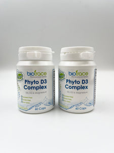 【清貨減價】biotrace 素食綜合維他命D3+K2+鎂 (兩樽) 2 Phyto D3 Complex with K2 and Magnesium 此日期前最佳 : 2024年12月31日