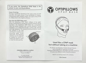 Optipillow EPAP 減少鼻鼾睡眠鼻罩