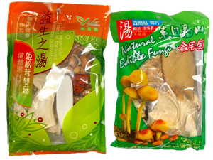 益生活 - 益生坊 - 杏鮑螺片清熱湯包 + 姬松茸雙菇健體湯包 (共 2包)
